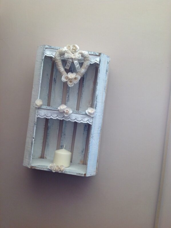 Cassette di legno shabby chic