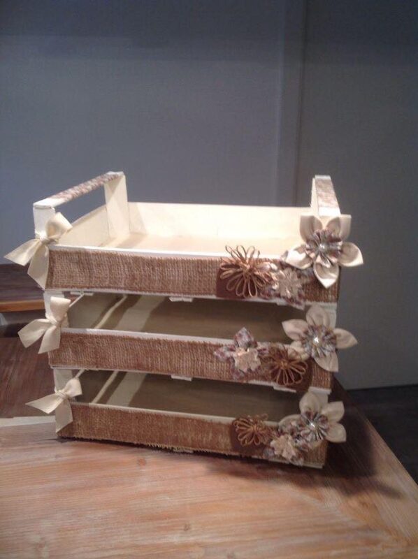 Cassette di legno shabby chic