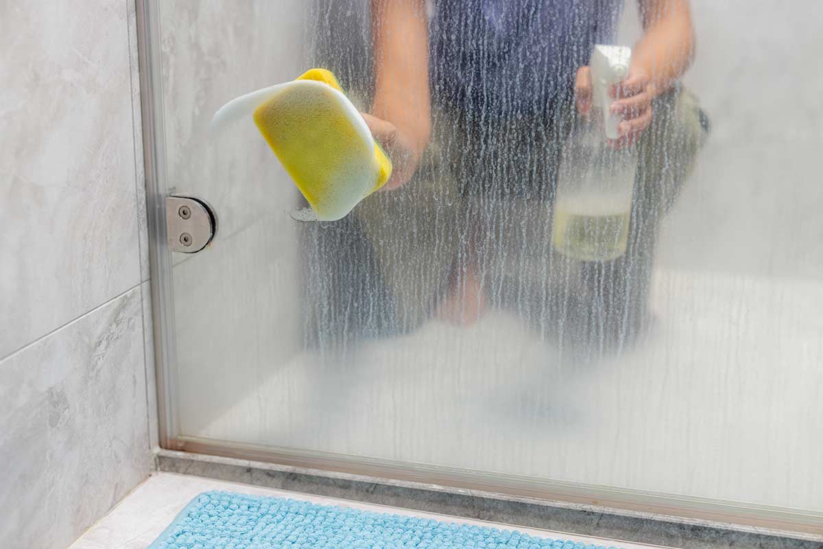 pulire i vetri della docci