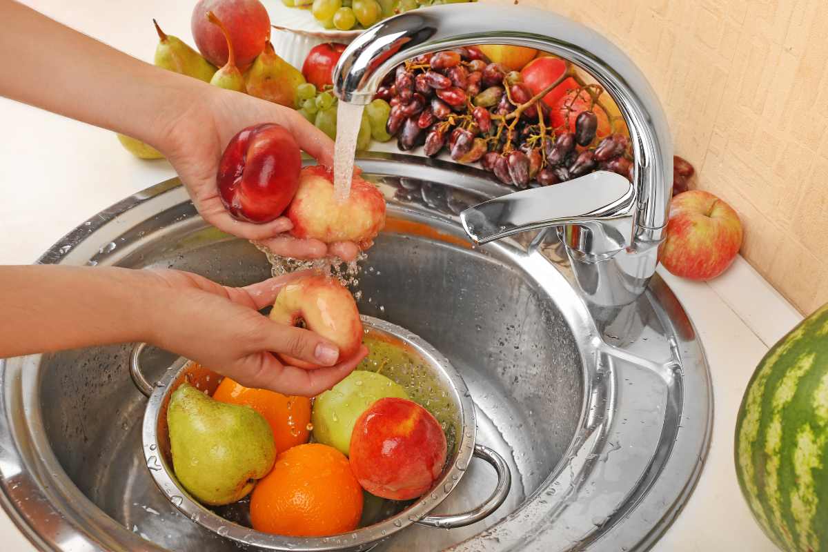 lavare frutta