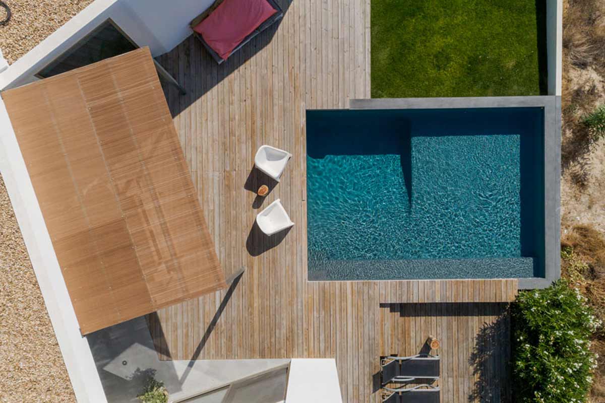 piscina in casa sul terrazzo