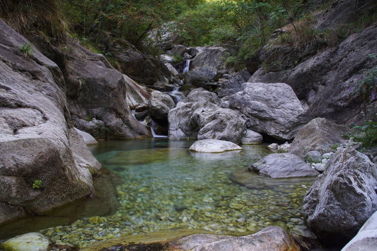 Le Cascate di Malbacco colline della Toscana