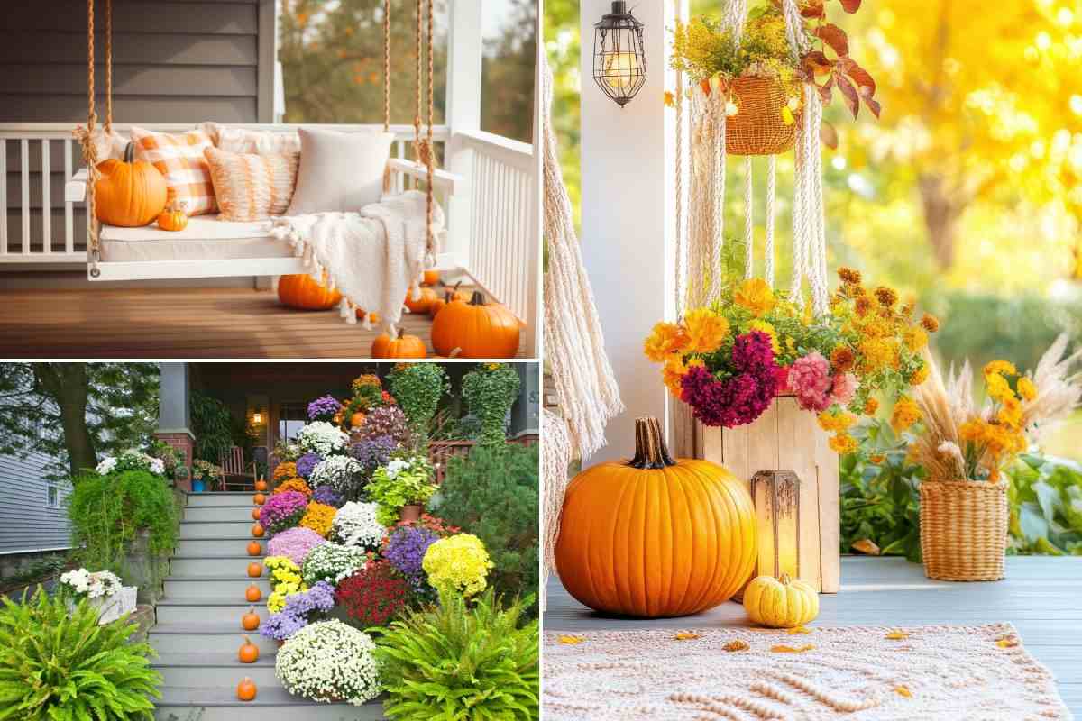 come decorare il portico di casa in autunno