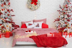 idee decorative per la camera da letto a natale