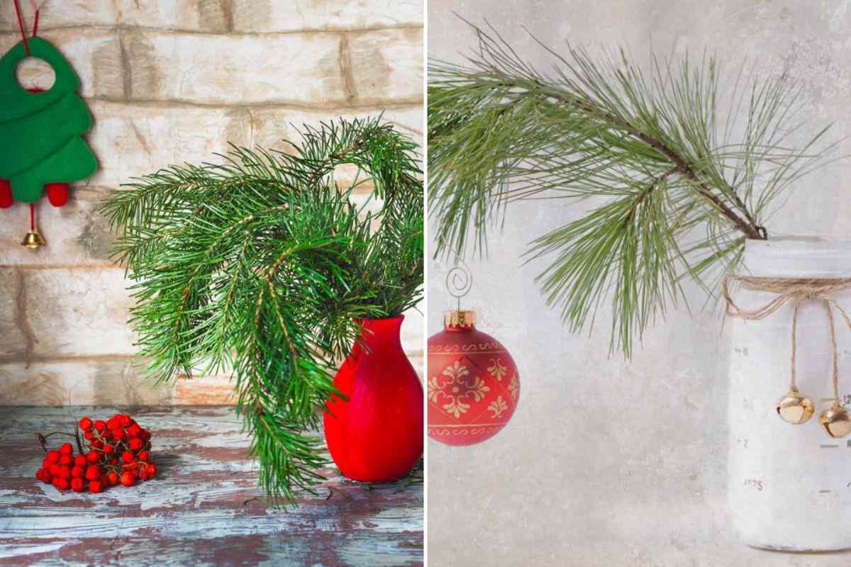 crea decorazioni invernali originali con i rami di pino