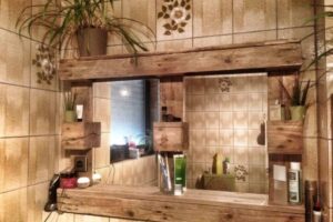 idee per creazioni con pallet in bagno