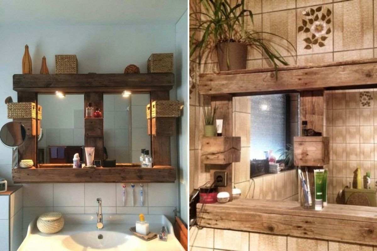 idee creative per usare pallet in bagno