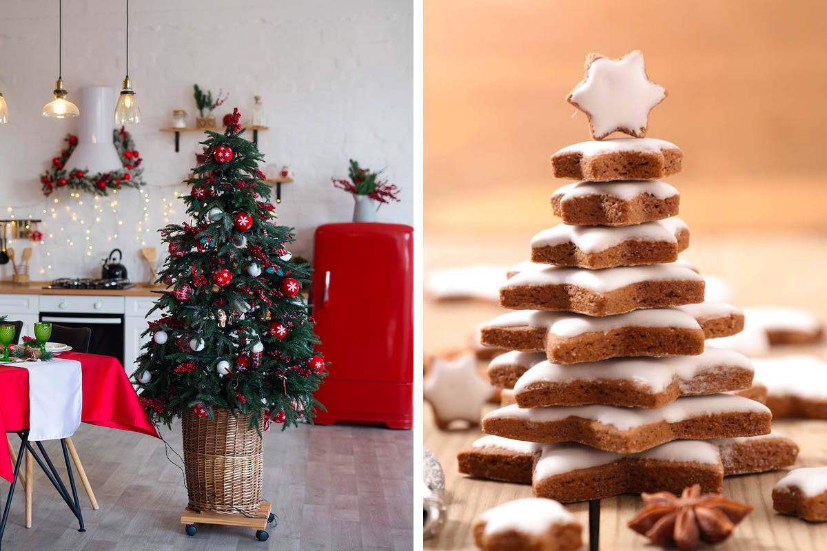 Alberi di Natale nella cucina: idee che stupiscono