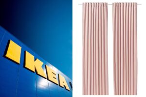 Ikea tende in velluto rosa SANELA